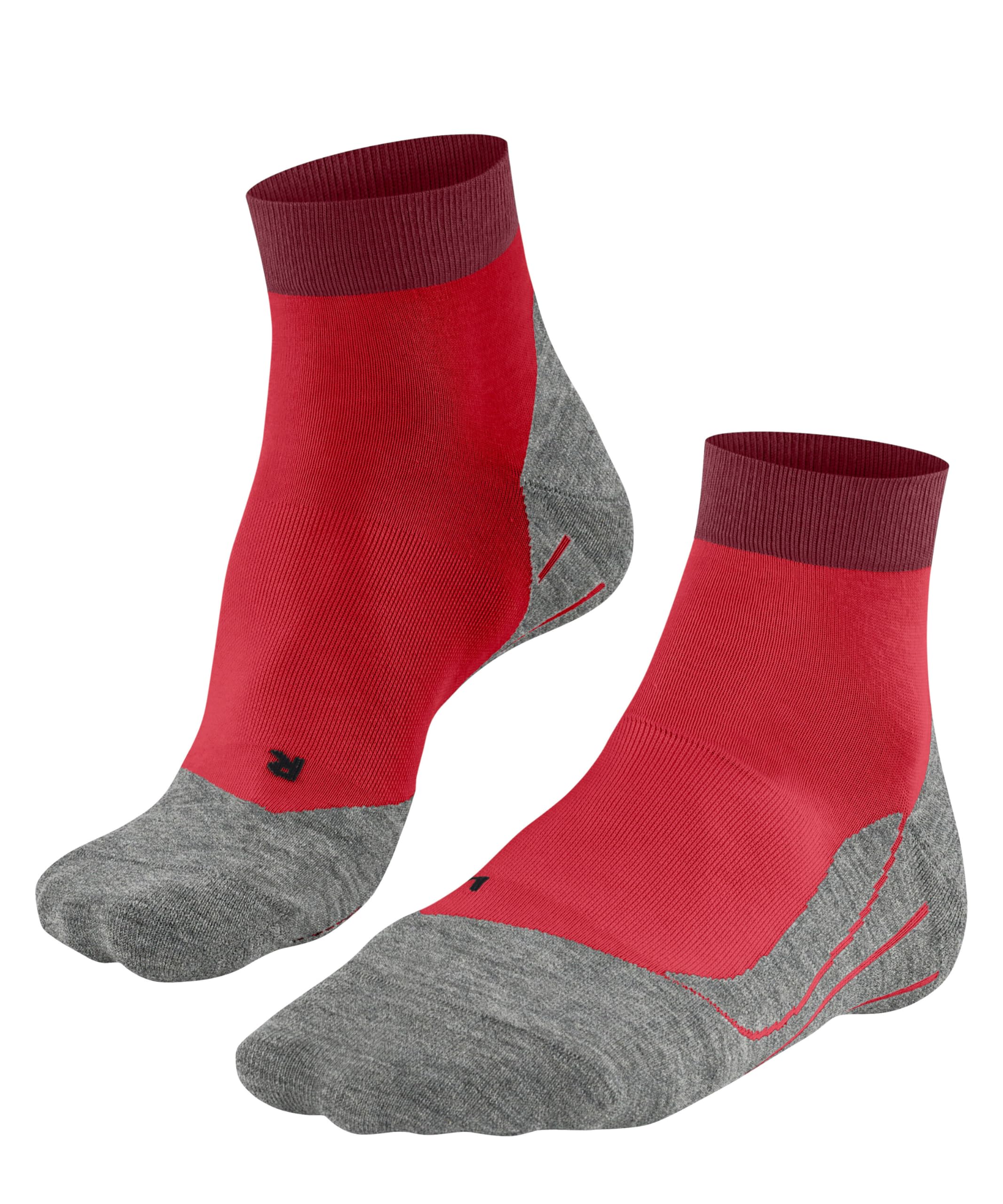 FALKE Men's RU4 Endurance Short M Sso Cotton Anti-Blister 1 Pair Running Socks, Red Big 8178, 11-12.5