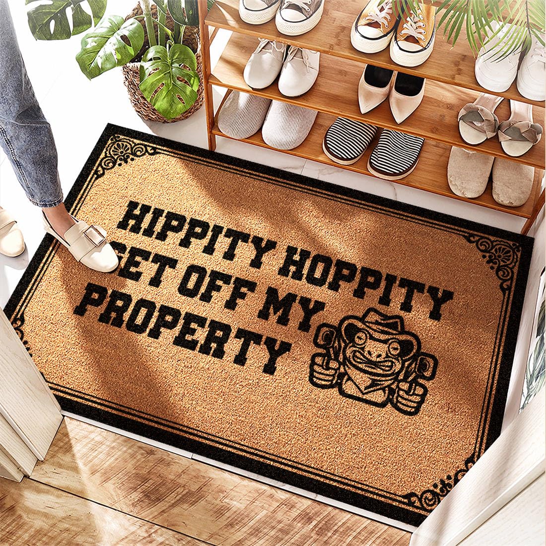 Tapis d'entrée imperméable contre la boue pour douche et camping