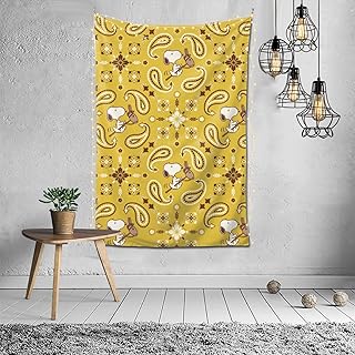 タペストリー スヌーピー ペイズリー柄 アート 遮光 目隠し 多機能 壁掛け インテリア 雰囲気転換 玄関 浴室 掛け物 部屋 窓カーテン 飾り 布ポスター 撮影用 背景布 新居お祝い 個性ギフト 150×100cm