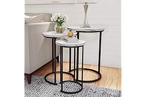 Lavish Home Black and White End Table