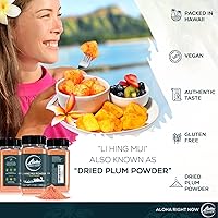 Vista 5 de Aloha Right Now Galletas de arroz arare mixtas prémium Mochi Crunch estilo japonés hawaiano mezcla asiática de 1 libra 16 onzas y polvo Li Hing Mui