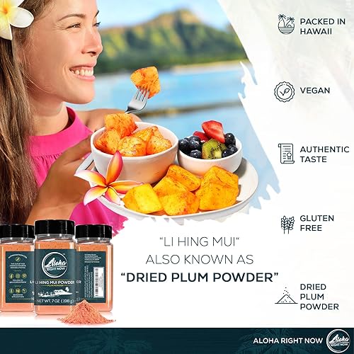 Miniatura 5 de Aloha Right Now Galletas de arroz arare mixtas prémium Mochi Crunch estilo japonés hawaiano mezcla asiática de 1 libra 16 onzas y polvo Li Hing Mui