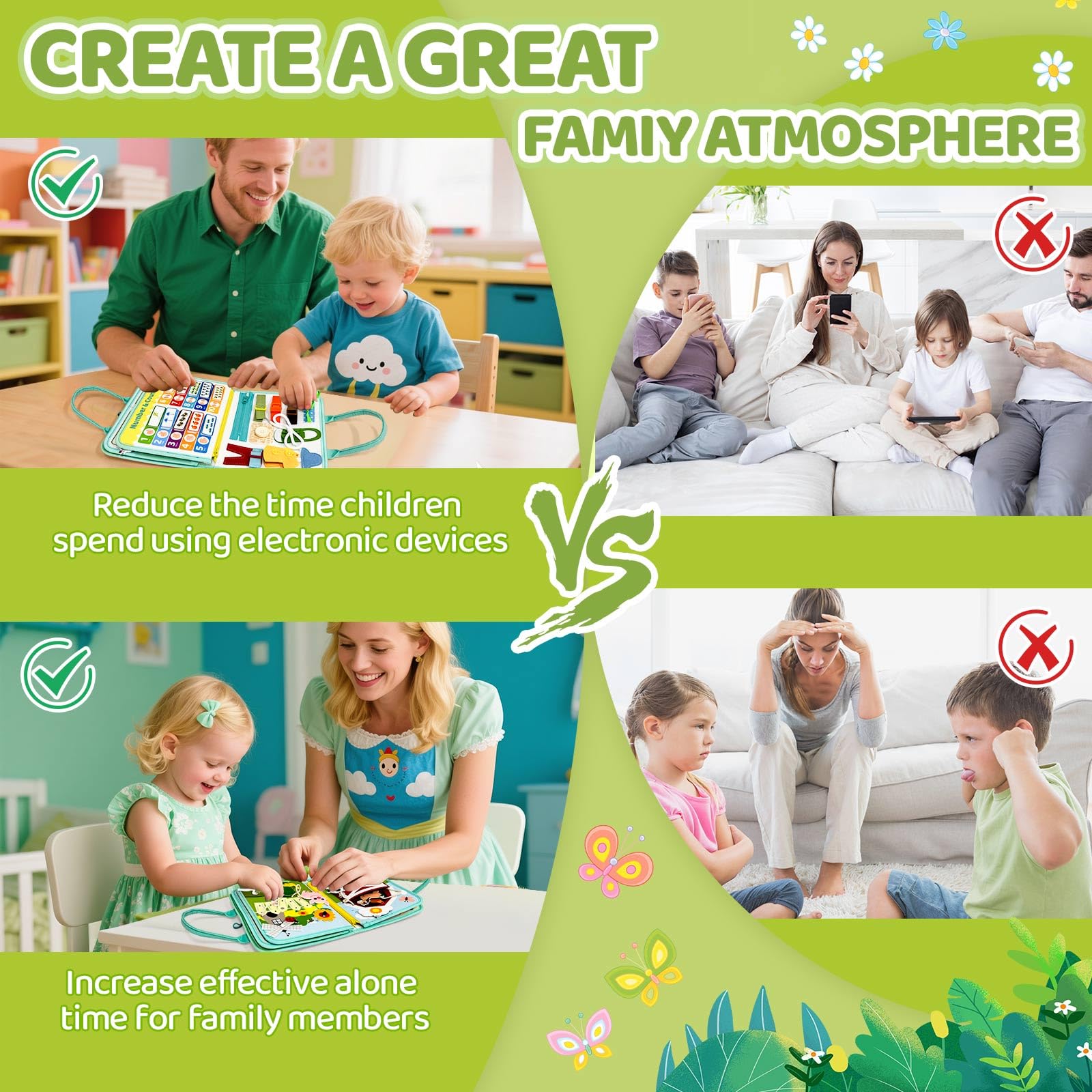 Busy Board Englisch, Montessori Spielzeug Ab 1 Jahr, Spielzeug Ab 1 Jahr, Quiet Book Mit Bauernhof Thema, Reisespiele Kinder Ab 3, Sensorik Spielzeug, Geschenk Ab 1 2 3 4 Jahre Mädchen Junge