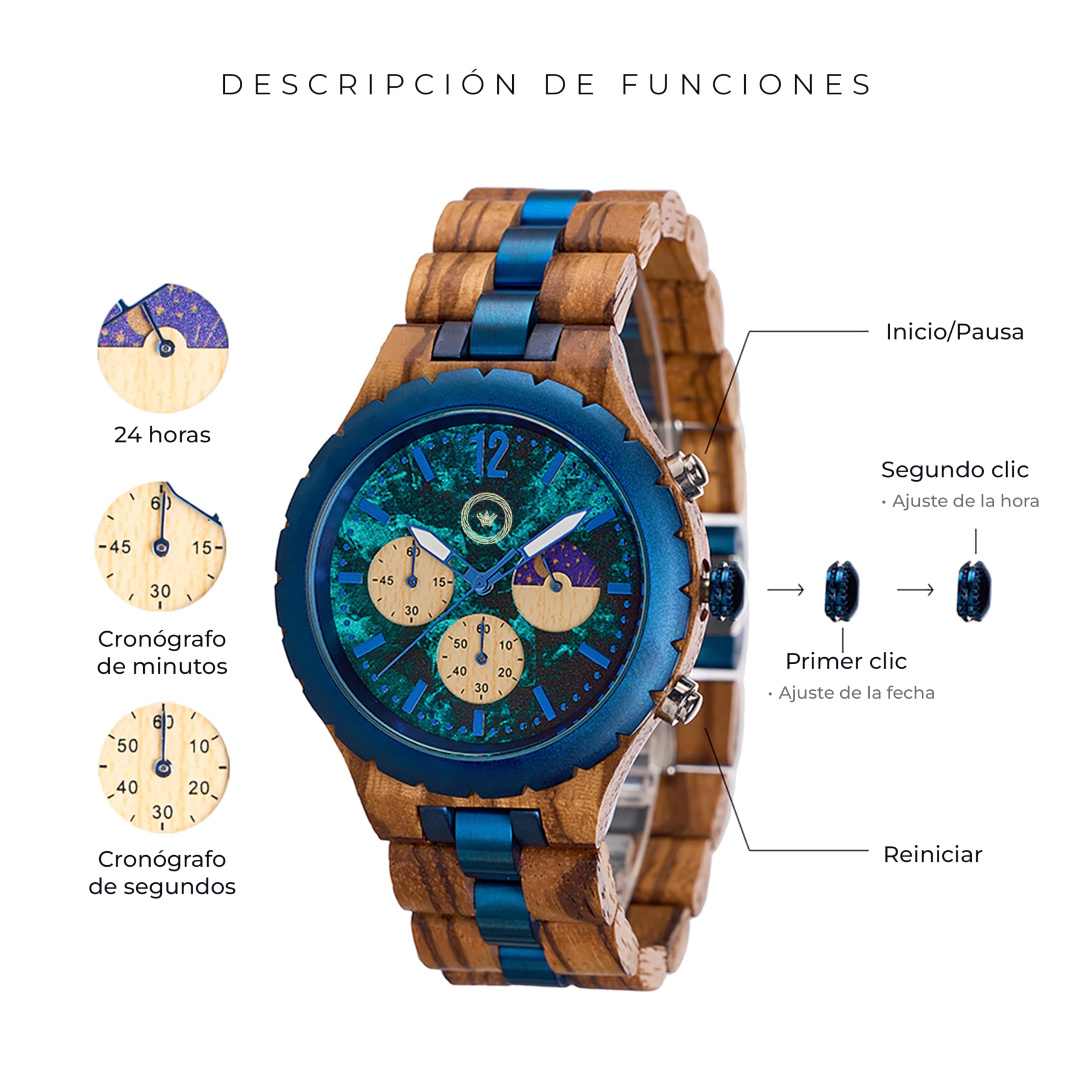 Reloj de para Hombre con Grabado Personalizado Nombre Fecha Momento Unico-Correa Ajustable Ligero-Regalo Personalizable Aniversario Cumpleaños Boda