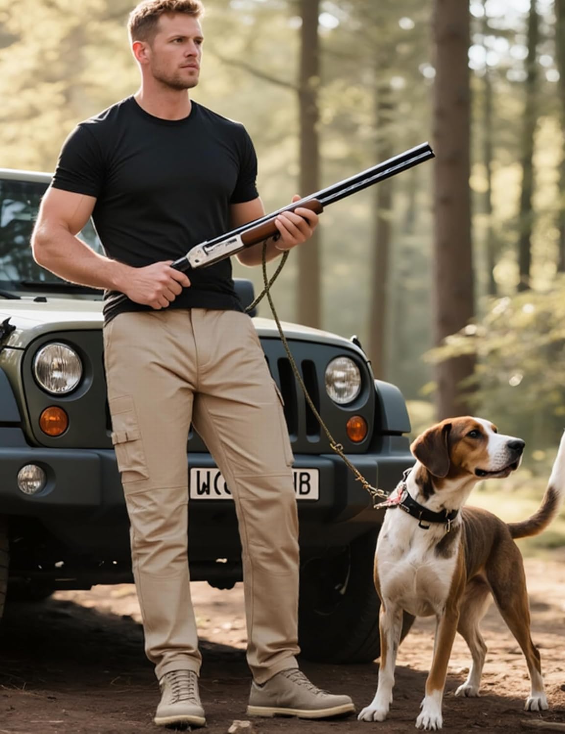 Lzzidou Men's Hiking Cargo Pants – Water Resistant Ripstop Tactical Work Trousers Lightweight Quick Dry Outdoor Gear - Image 3