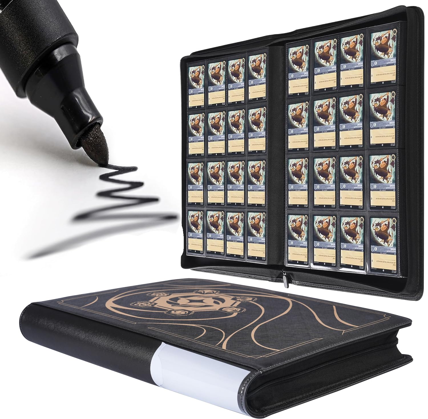 Unlock オンコン　フィリックス  バインダー　トレカ Amazon.com: Binder for Lorcana Cards, Premium 16 Pocket Trading