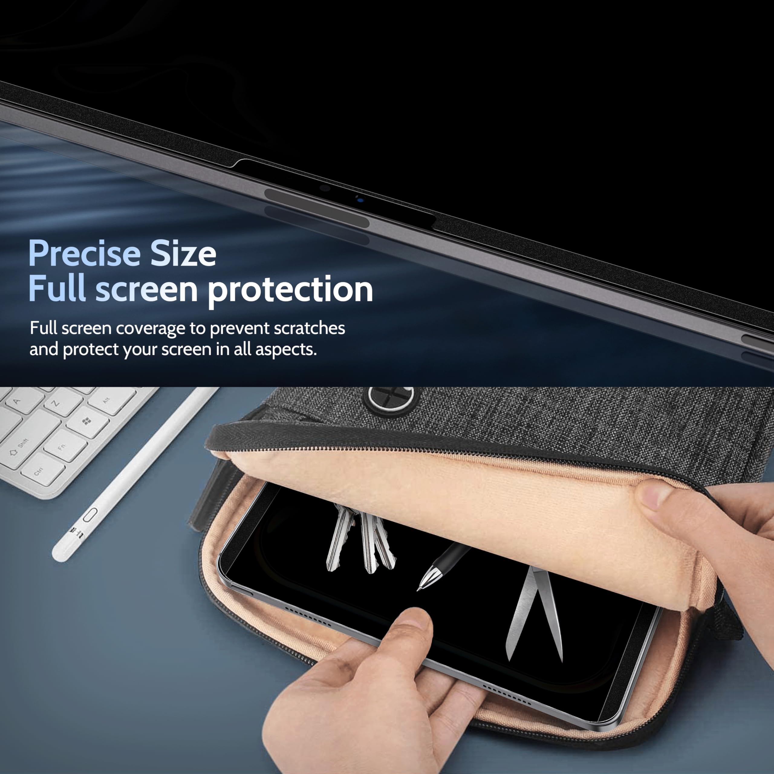 Peslv 4-Wege Magnetischer Sichtschutz für iPad Pro 13 Zoll M4/M5 [2024/2025 7/8th Gen], 360 Abnehmbar Anti-Blaulicht-Blendung Spionagefilter, Hochempfindlich, Blasenfrei, Schwarz Sicherheit