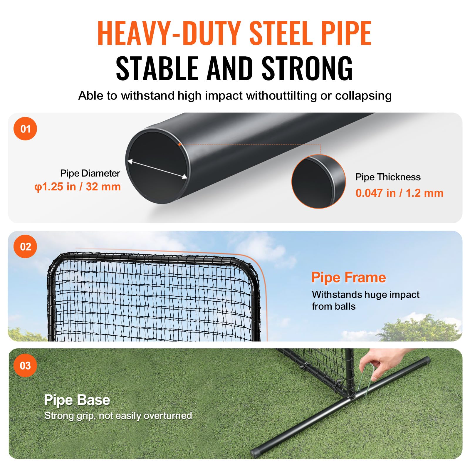 VEVOR Screen Baseball Cage de frappeur