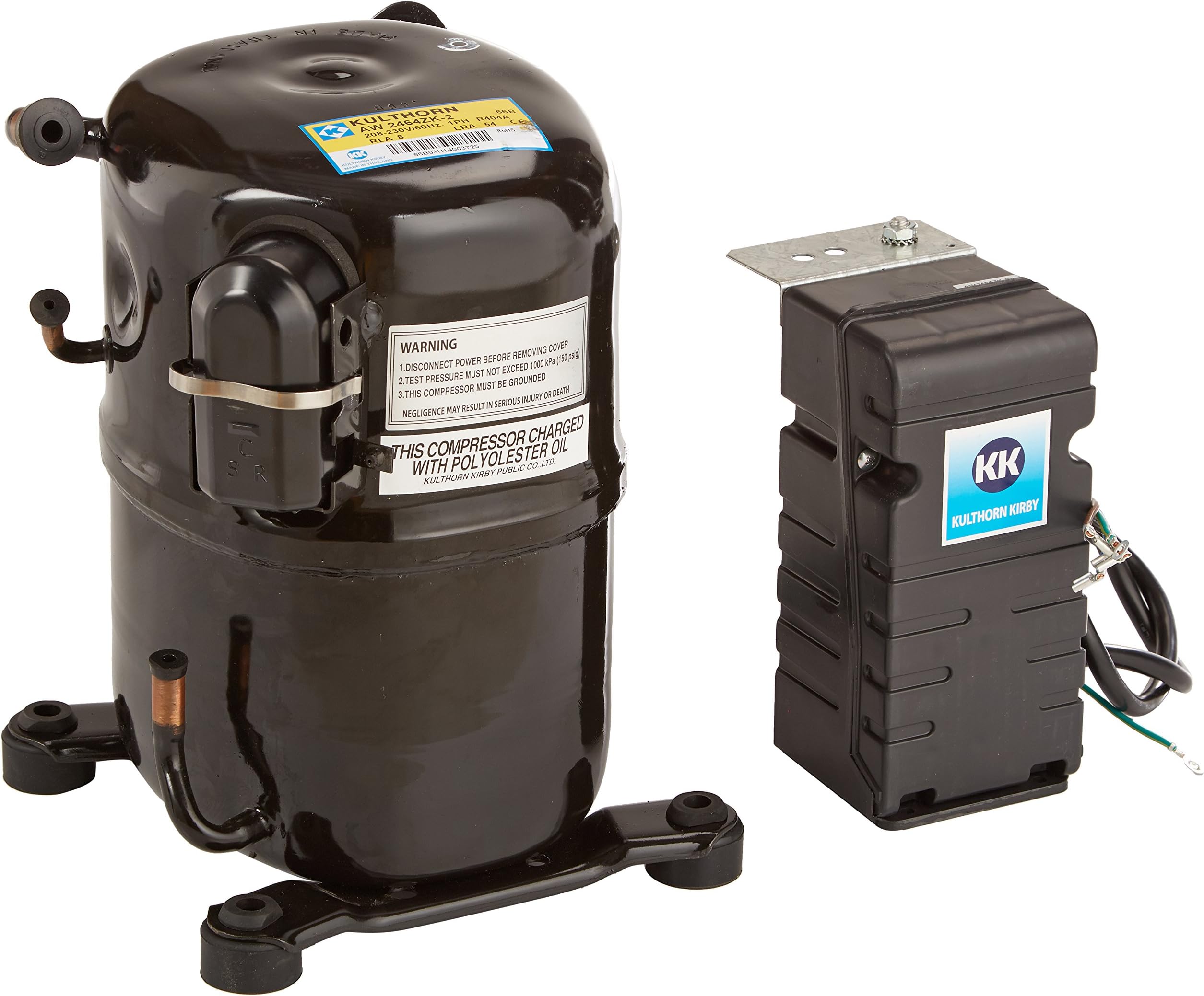2464Z-2 Commercial Refrigeration Compressor, Black