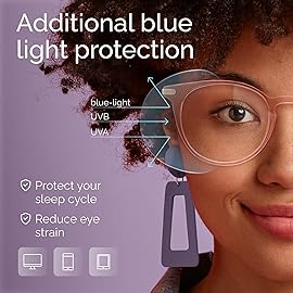 Gaoye Blue Light Blocking Glasses, Retro Round Eyewear Frame Anti Eyestrain Computer Glasses for Women Men - GY1688 (Pink Frame/Transparent Lens)