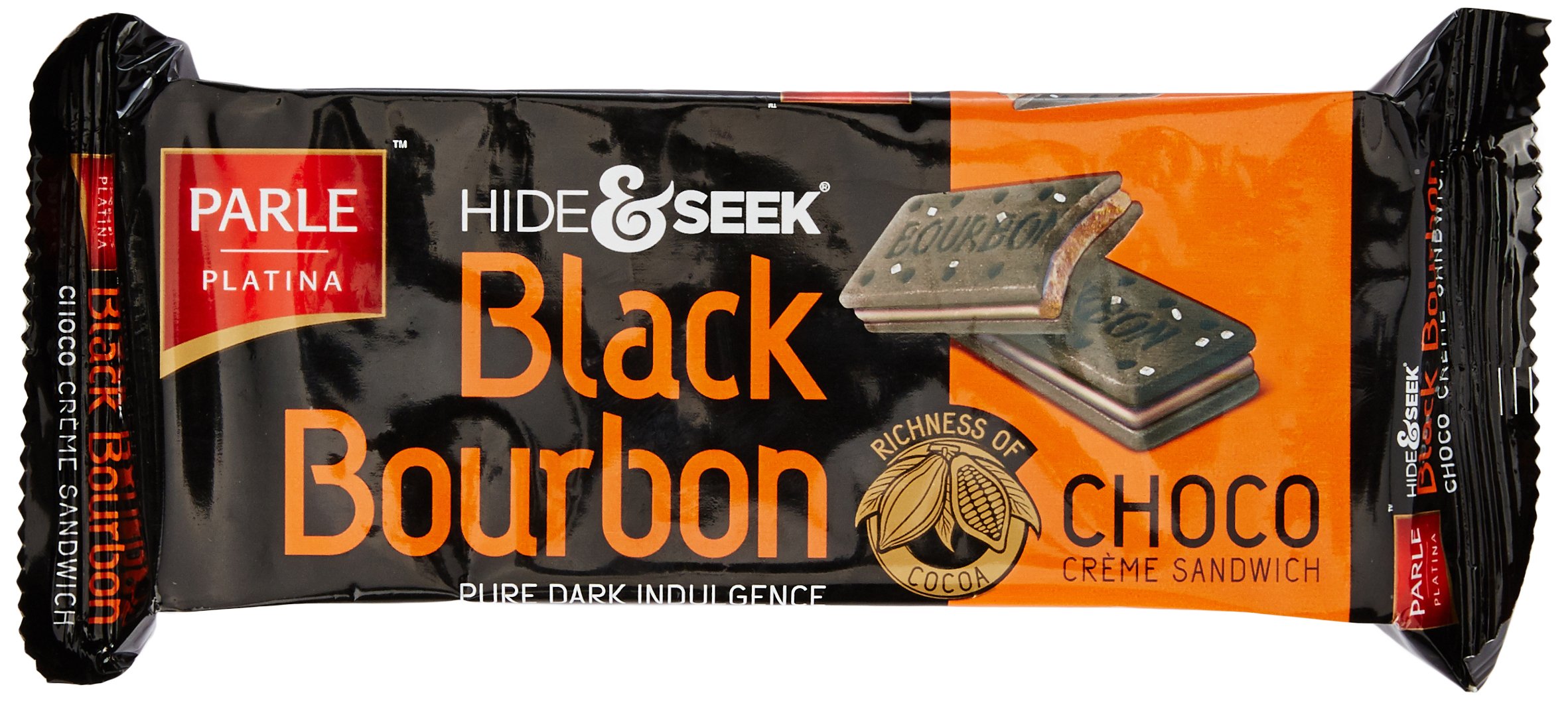 Parle Hide and Seek Black Bourbon, Chocolate, 100g