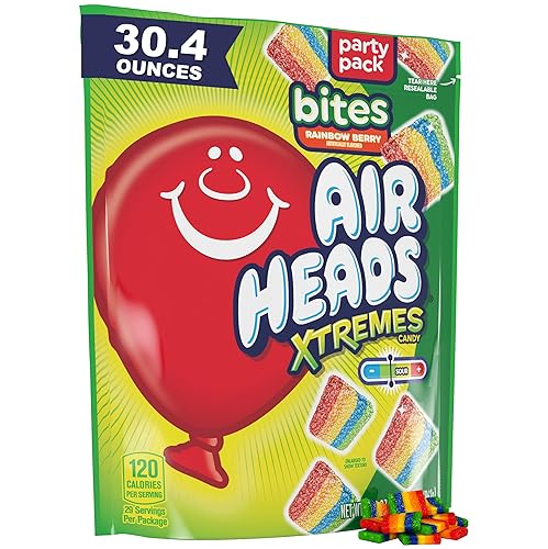 Airheads Xtremes Bites, Rainbow Berry, Party, 30.4 OZ Stand Up Bag - 1.9 Pound (Pack of 1)