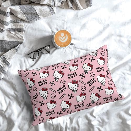 Miniatura 7 de Bonita funda de almohada Kawaii de dibujos animados de anime para decorar sala de estar, sofá y dormitorio, 20 x 30 pulgadas -L1