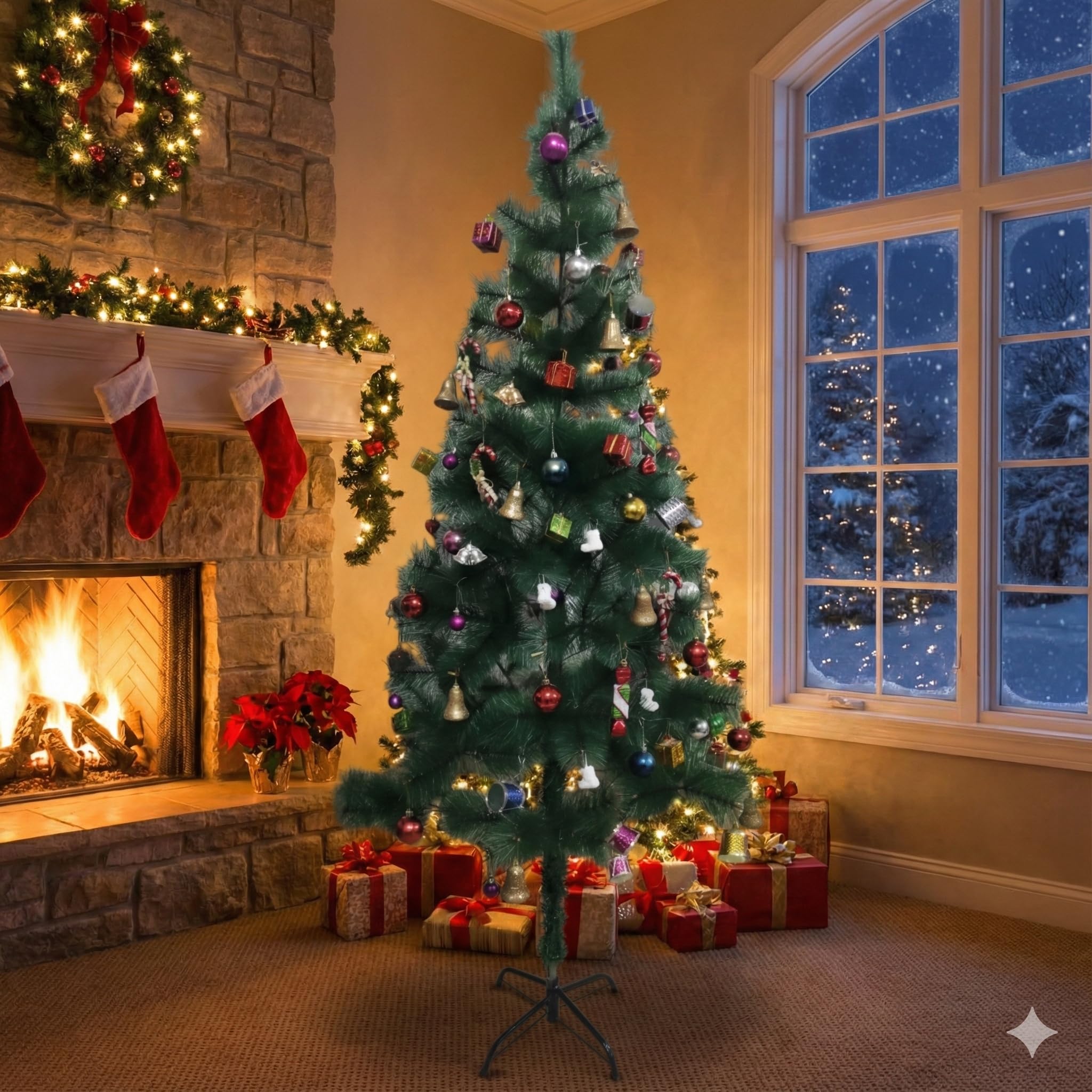 置物 Christmas tree Buy A2Z Needle Pine Artificial Christmas Xmas Tree with Metal