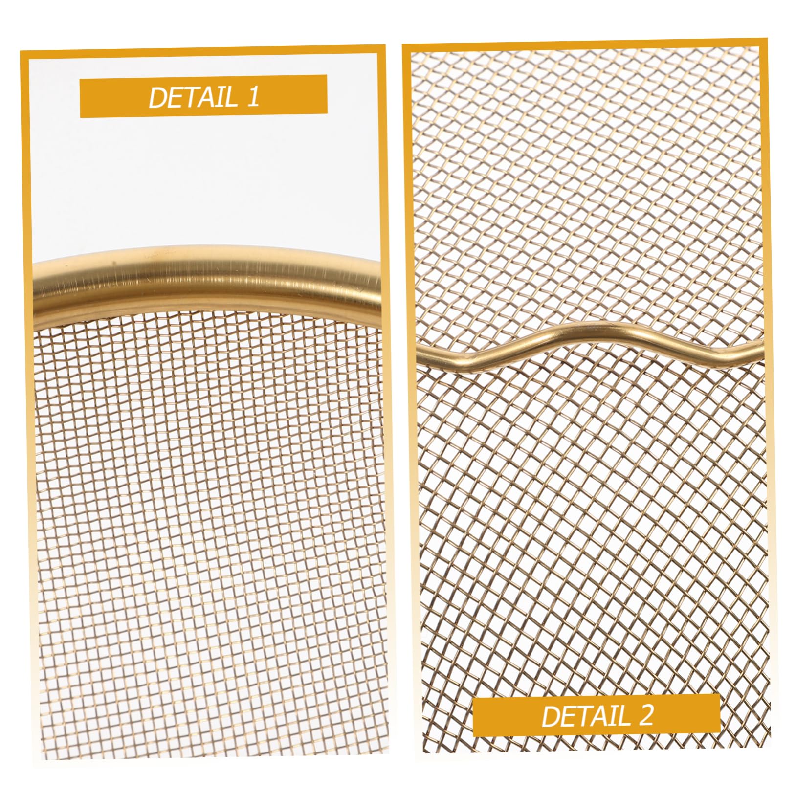 SOLUSTRE Colador de Cocina Doble Asa de Acero Inoxidable Dorado Cesta Coladora Redonda Resistente a Deformaciones y Fácil de Almacenar para Uso Diario y Camping