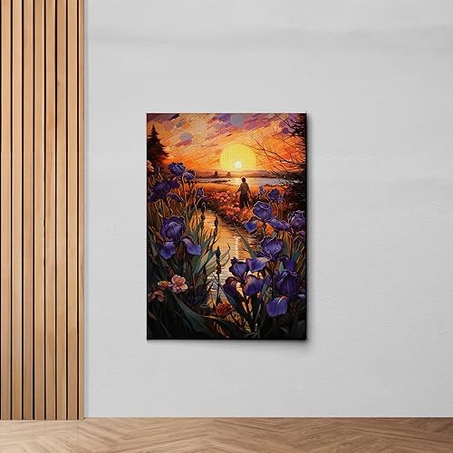 Miniatura 4 de Provence Blooms, Acrylic Iris Prints, Captivating Canvas Wall Art Celebrating the Beauty of Flowers, Decor Canvas, Home Decor