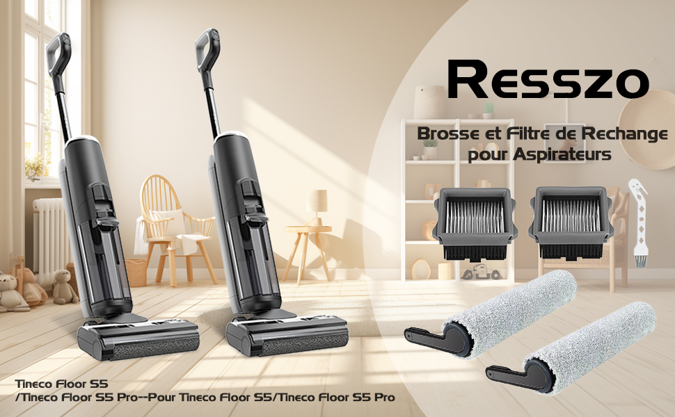 Lot De 4 Filtres Lavables Pour Aspirateur Tineco IFloor 5 Breeze - Pièces De Rechange Pour Un Nettoyage Optimal