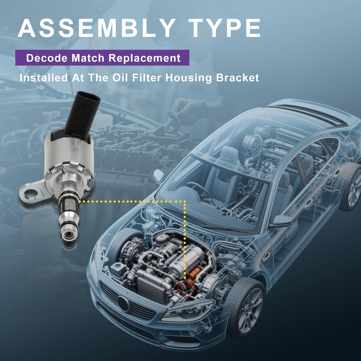 Oil Pressure Control Solenoid Valve VVT Actuator Valve 06K115243AA Replacement For VW Golf Sharan Touareg Audi A3 A4 A5 A6 A7 Q5 Q7 Q8 TT Porsche Macan Skoda Octavia 2.0T 95811524300