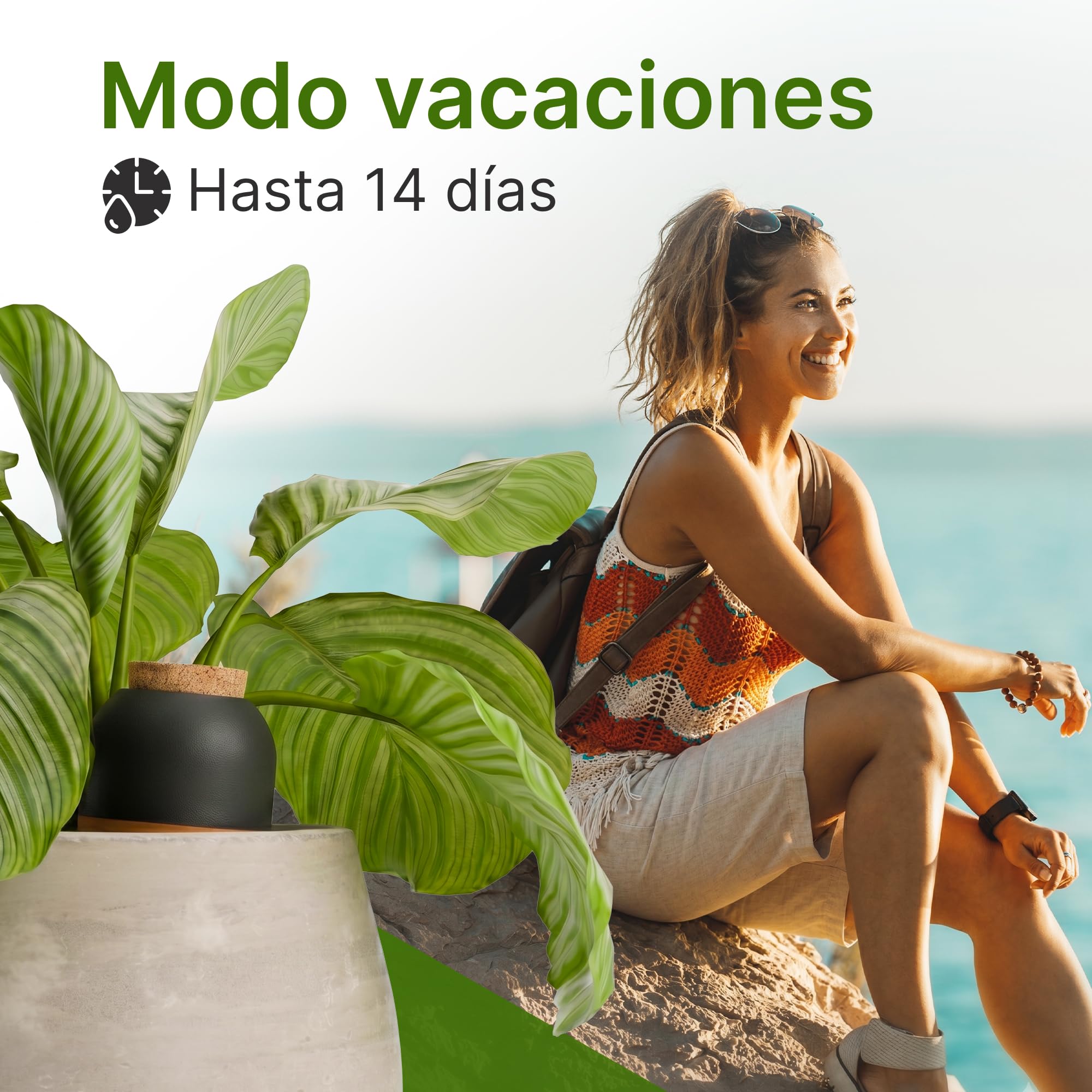 MINISMUS Autoriego Macetas Terracota, Autorriego Plantas Interior, Dispensador Agua, Regar Vacaciones, Cerámica Macetero, 950ml 4 Unidad