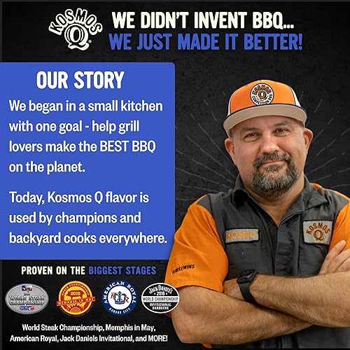 Miniatura 9 de Kosmos Q SPG BBQ Dry Rub, mezcla de ajo y sal atrevida con azúcar de caña orgánica, condimento de barbacoa para pechuga, pollo, filete, costillas,