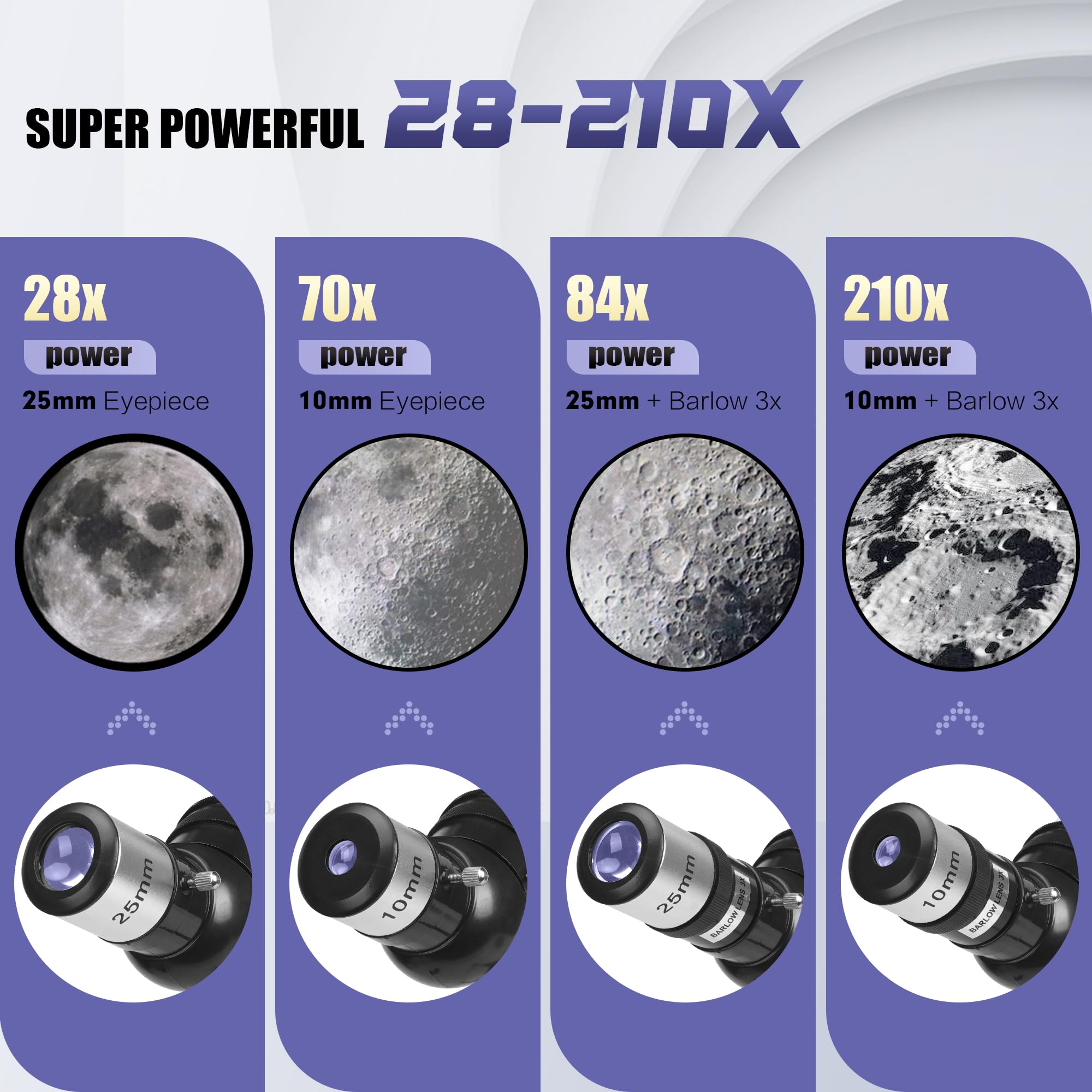 MEEZAA Teleskop, Teleskop Astronomie Erwachsene Profi, 70mm Blende 700mm Refraktor Teleskope für Einsteiger und Anfänger, Tragbare Reiseteleskope mit Edelstahl-Stativ, Handyhalterung und Tragetasche