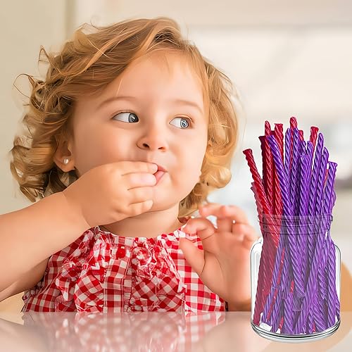 Miniatura 5 de RedVinnes - Paquete variado de regaliz a granel, paquete de 4 surtidos originales de sabor rojo y uva, dulces de regaliz suaves y masticables de