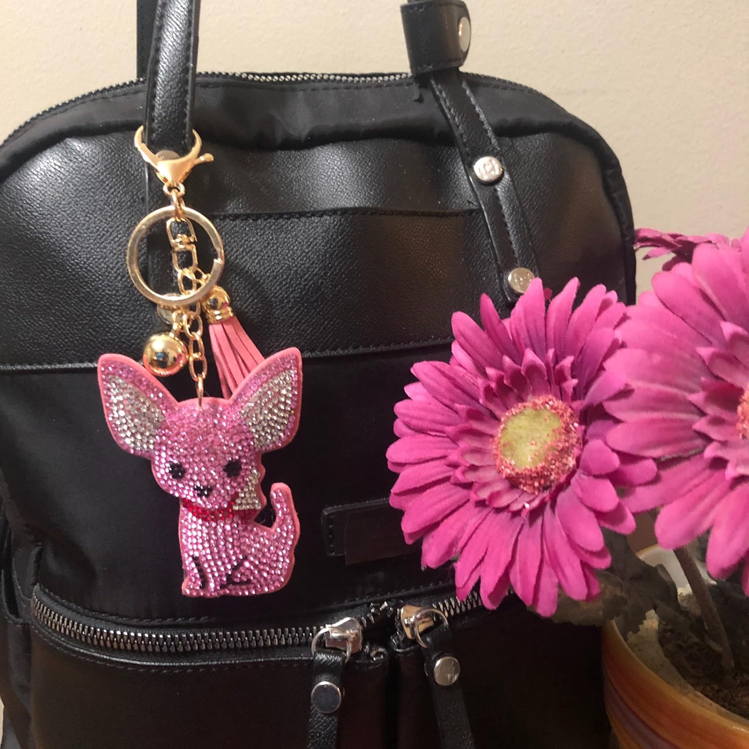 Popfizzy Rhinestone Keychains for Women and Girls, Bling Purse Charms, Birthday Gifts for Her, Backpack Key Chain, Bag Charms - Image 2