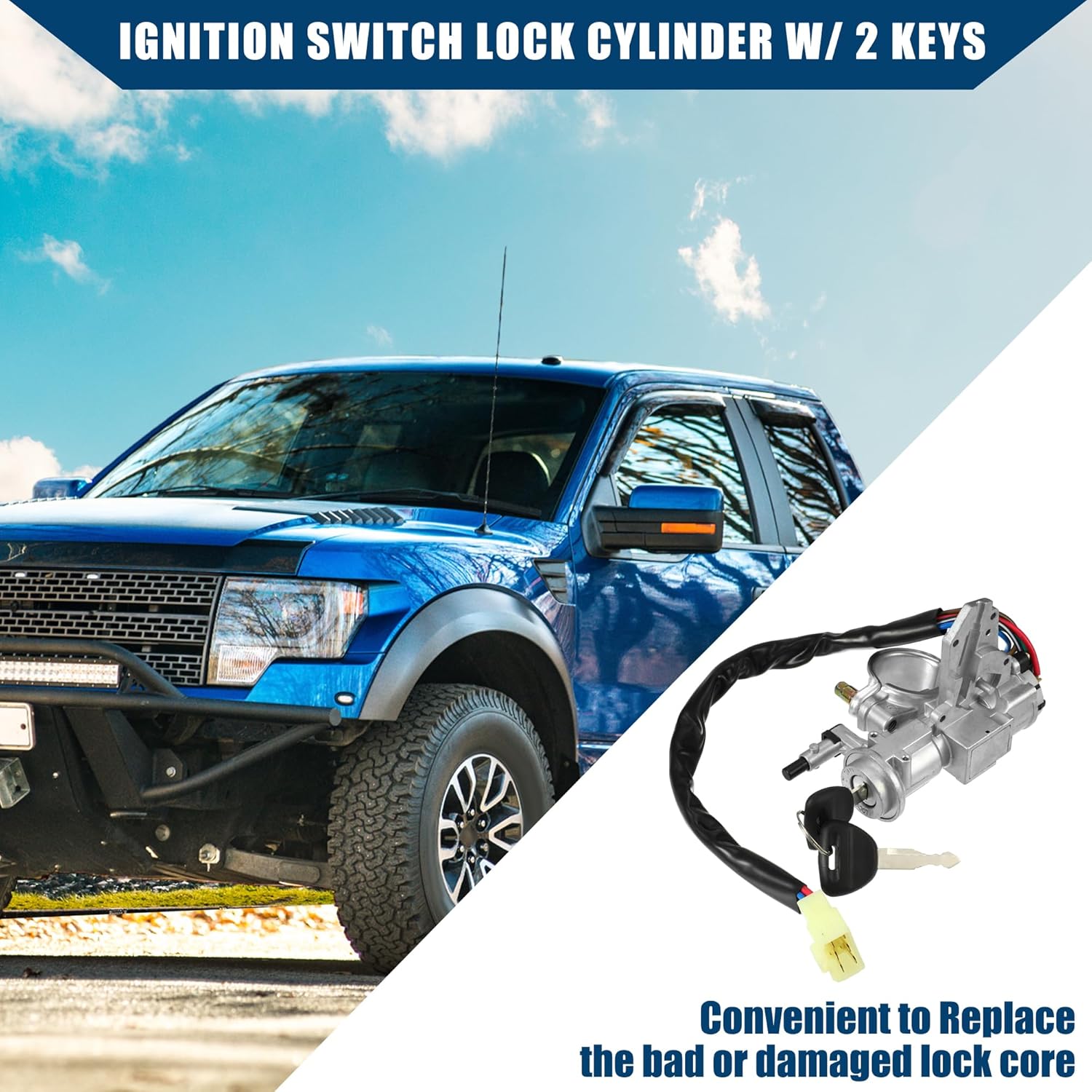 No.MB894755 Ignition Switch Starter with Keys for Mitsubishi L200 Cyclone Mighty Max 1986-1994 / Inner/Durable / 1 Set