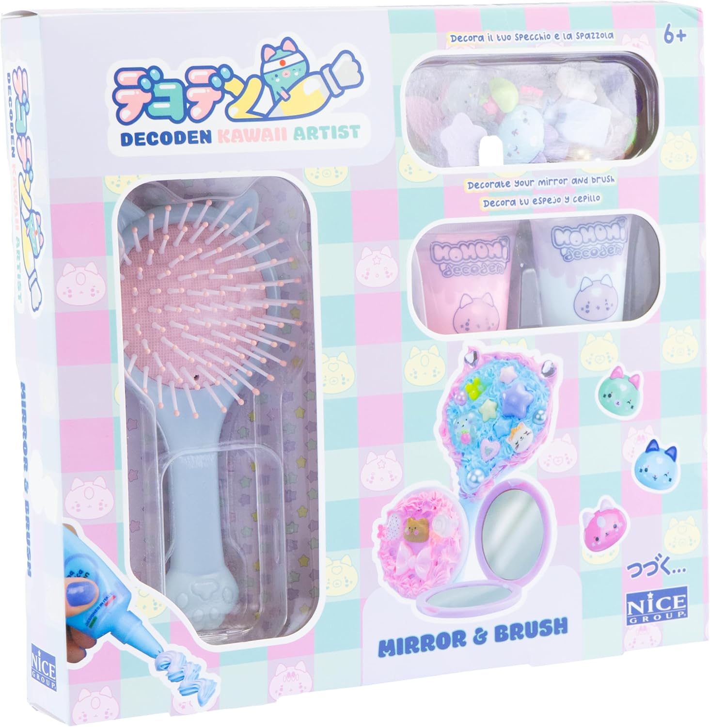 MOMOMI - Nice Group Decoden Mirror And Brush, 48512
