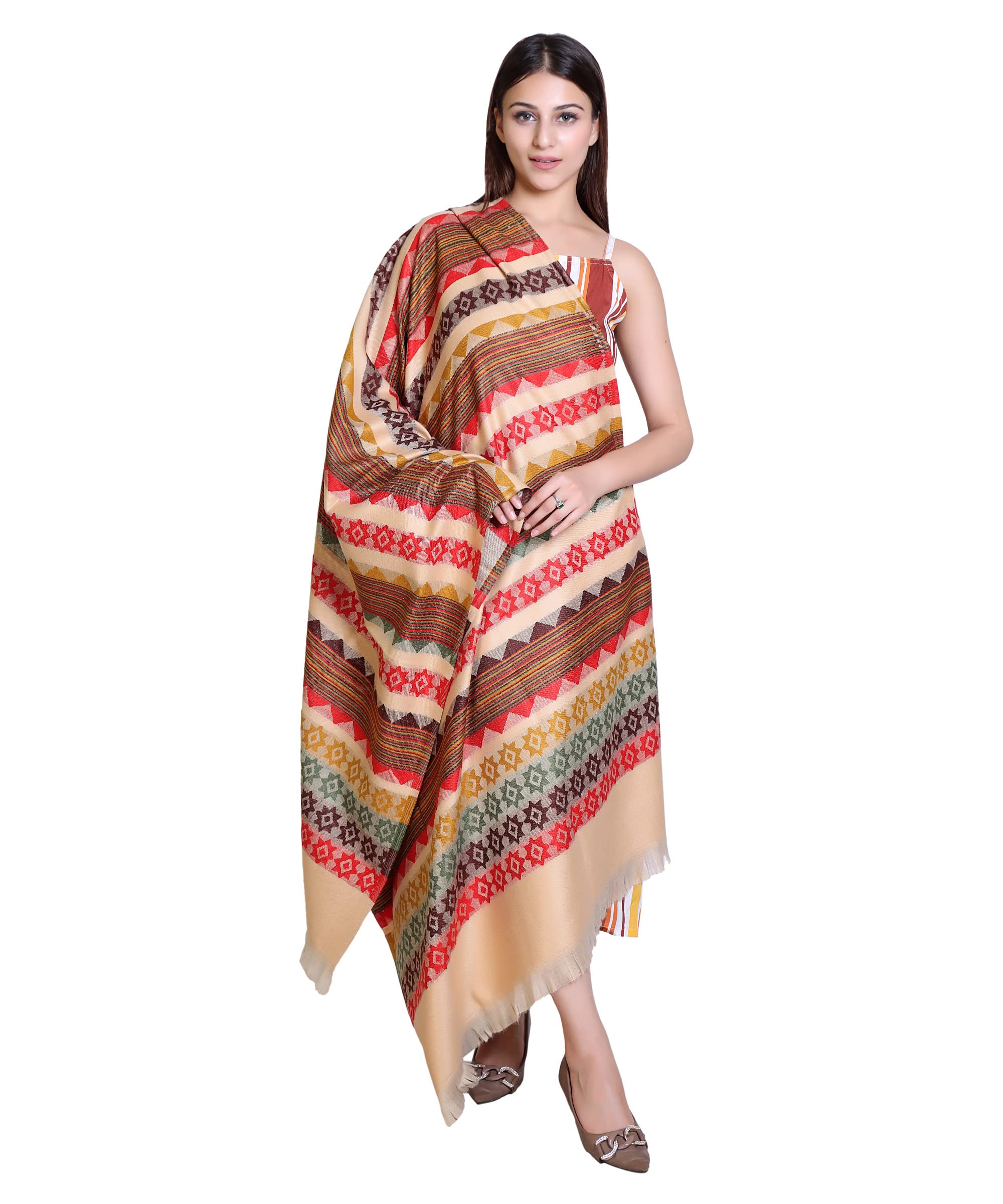 Women's Woollen Stole (Multi-Coloured)-image-33