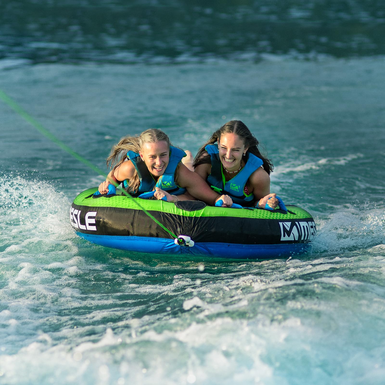 Flotador de Arrastre Vapor Hinchable para 2-3 Personas, Rosco Arrastrable para Deportes Acuáticos