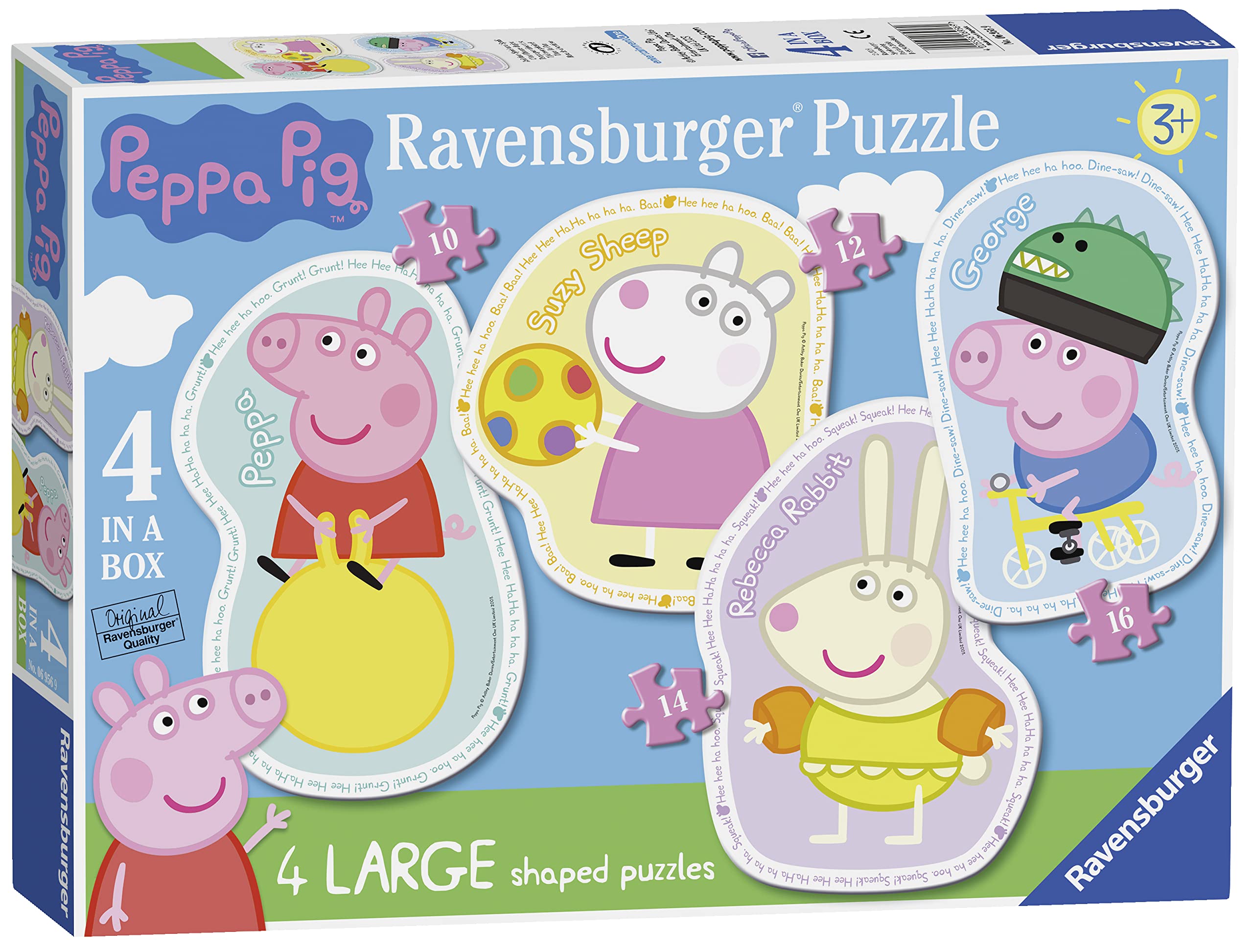 Ravensburger - Puzzle: Peppa Pig, Casa Peppa Pig, Puzzle 3 Años o Más, Puzles Niños 3 Años, Rompecabezas Niños, Ravensburger Puzzle, Regalo Niña 3 Años, Incluye 4 Puzzles en 1