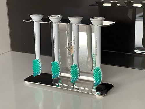 Miniatura 5 de Soporte de cabezal de cepillo de dientes eléctrico de acero inoxidable, compatible con Oralb Braun, Sonicare, Waterpik, adhesivo o instalación