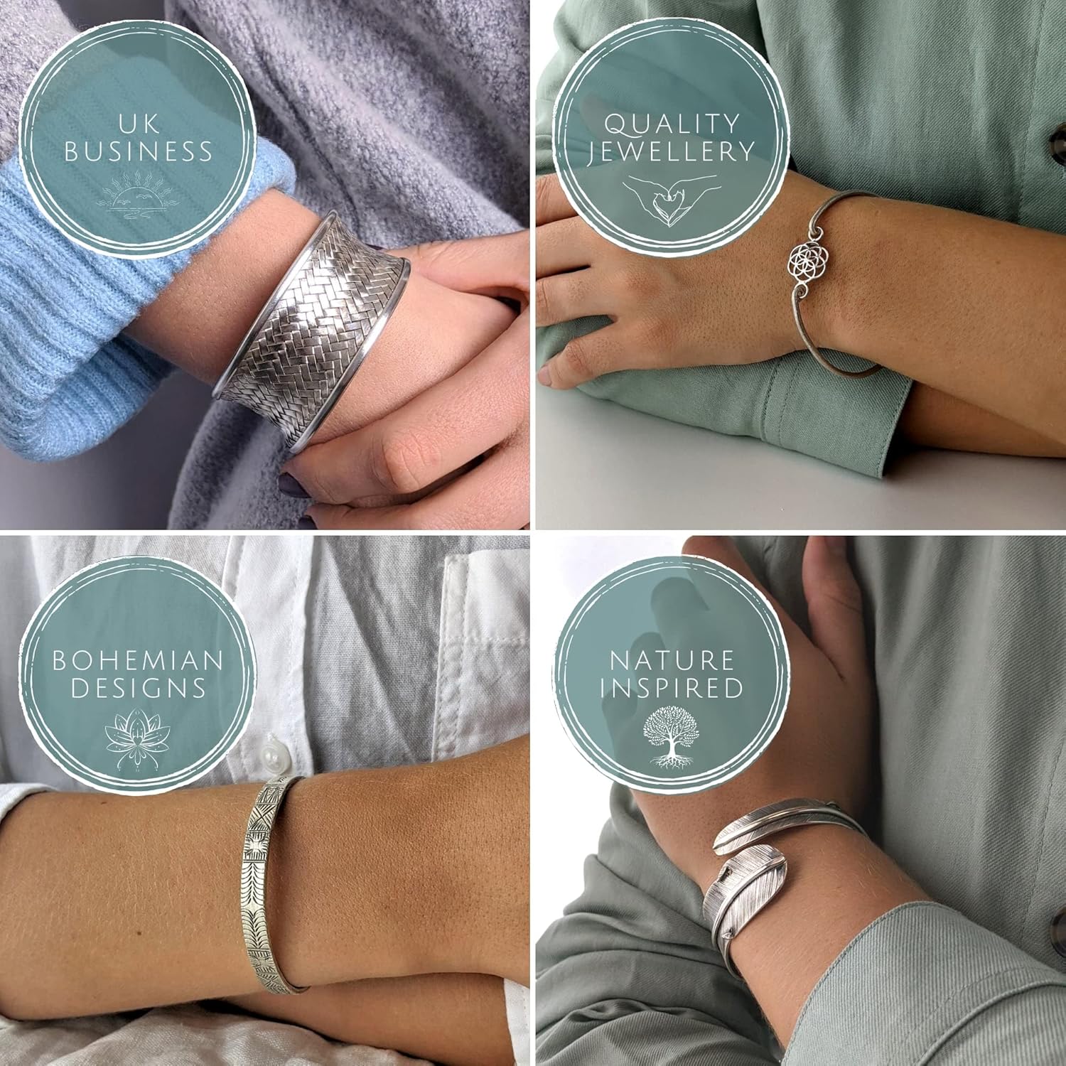 Silverly 4mm Rectangular Hinged 925 Sterling Silver Bangle - Elegant Chunky Square Tube Bracelet - Mum Auntie Wife Birthday Gifts - Classic Solid Silver Bracelets for Women