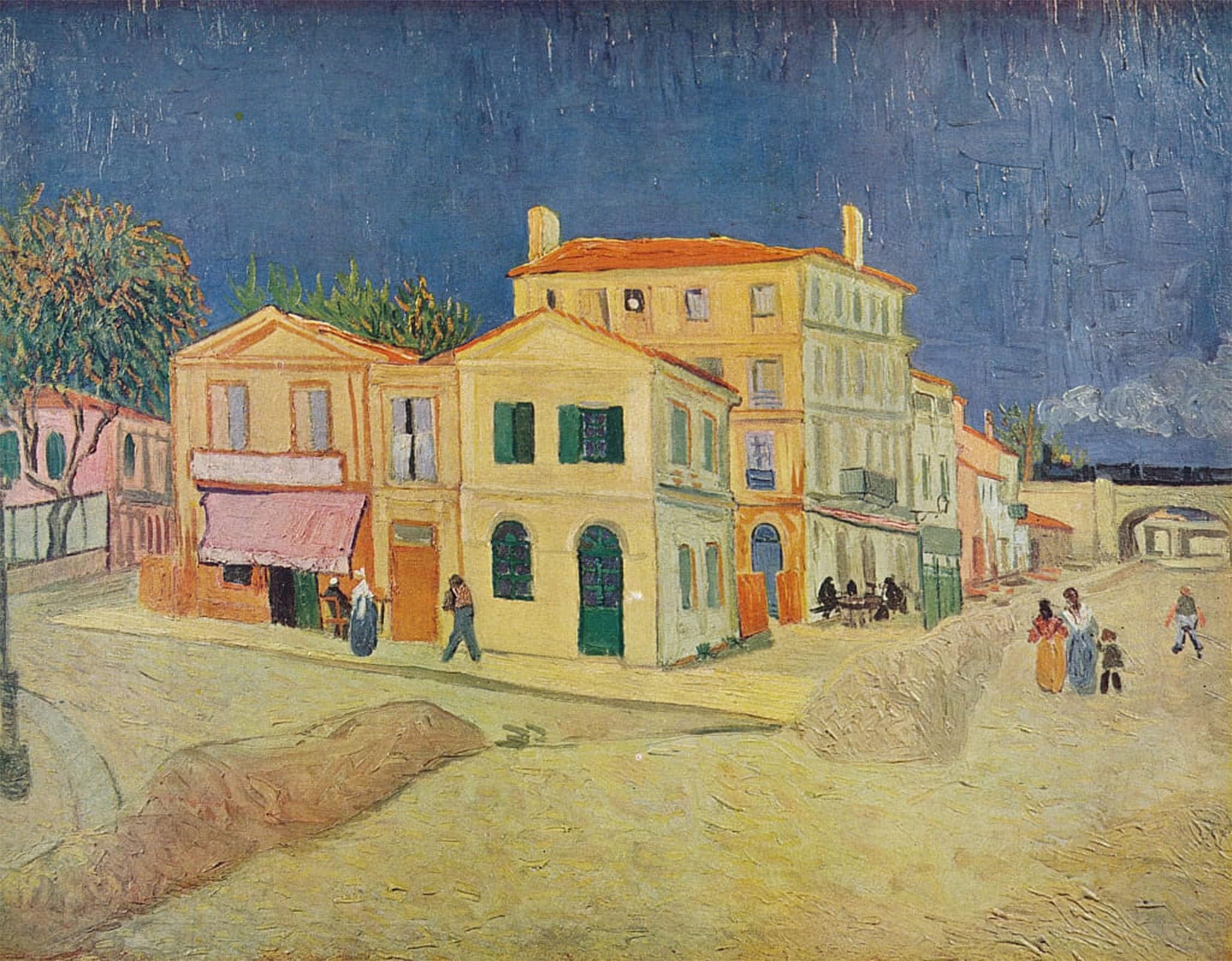 POSTERIIk Famous Animal Posters Vintage Picture Vincent's House in Arles' Modern Wall Decor for Home Decor 60x90cm