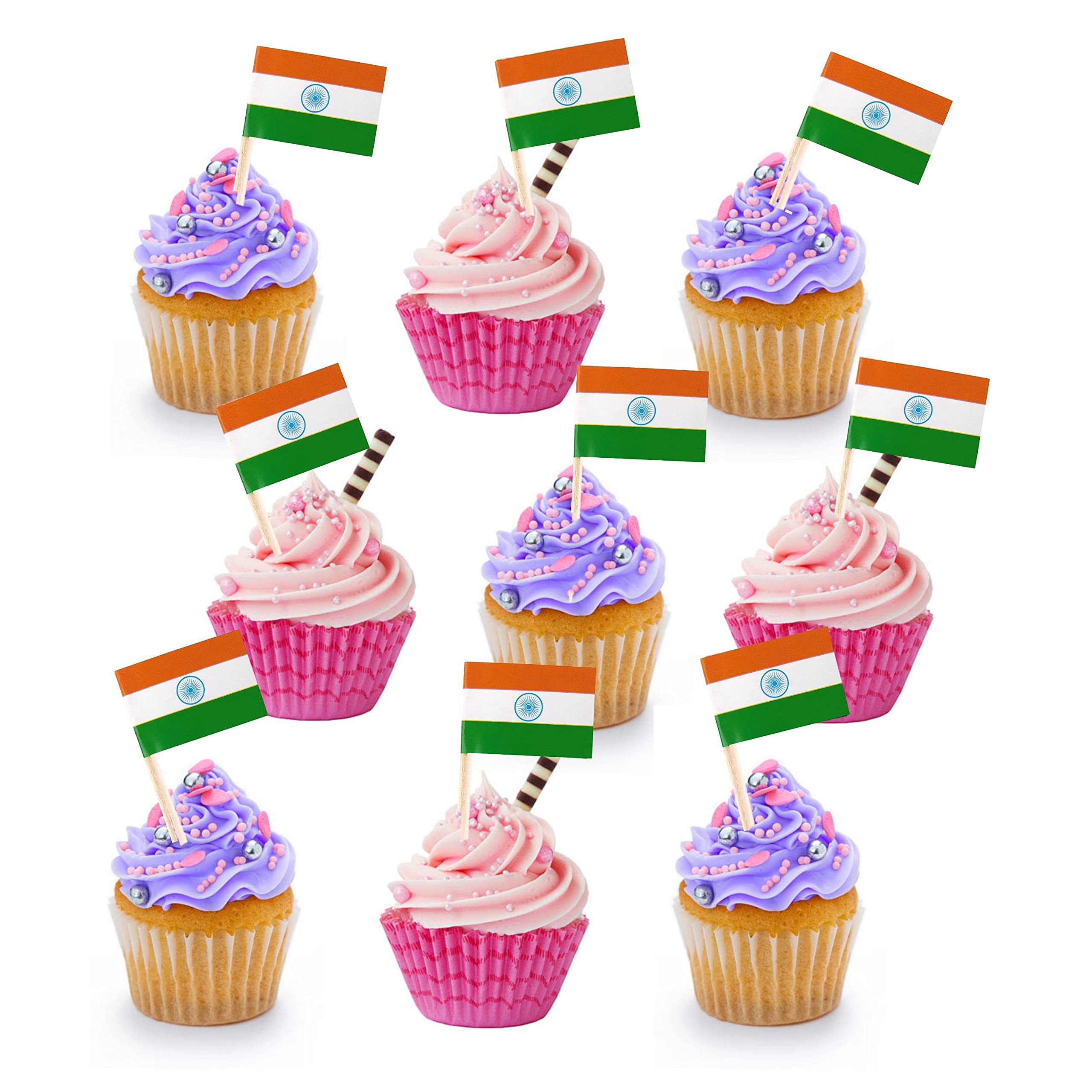 Party with Emma Flag Double Sided Cake Topper Countries Toothpick