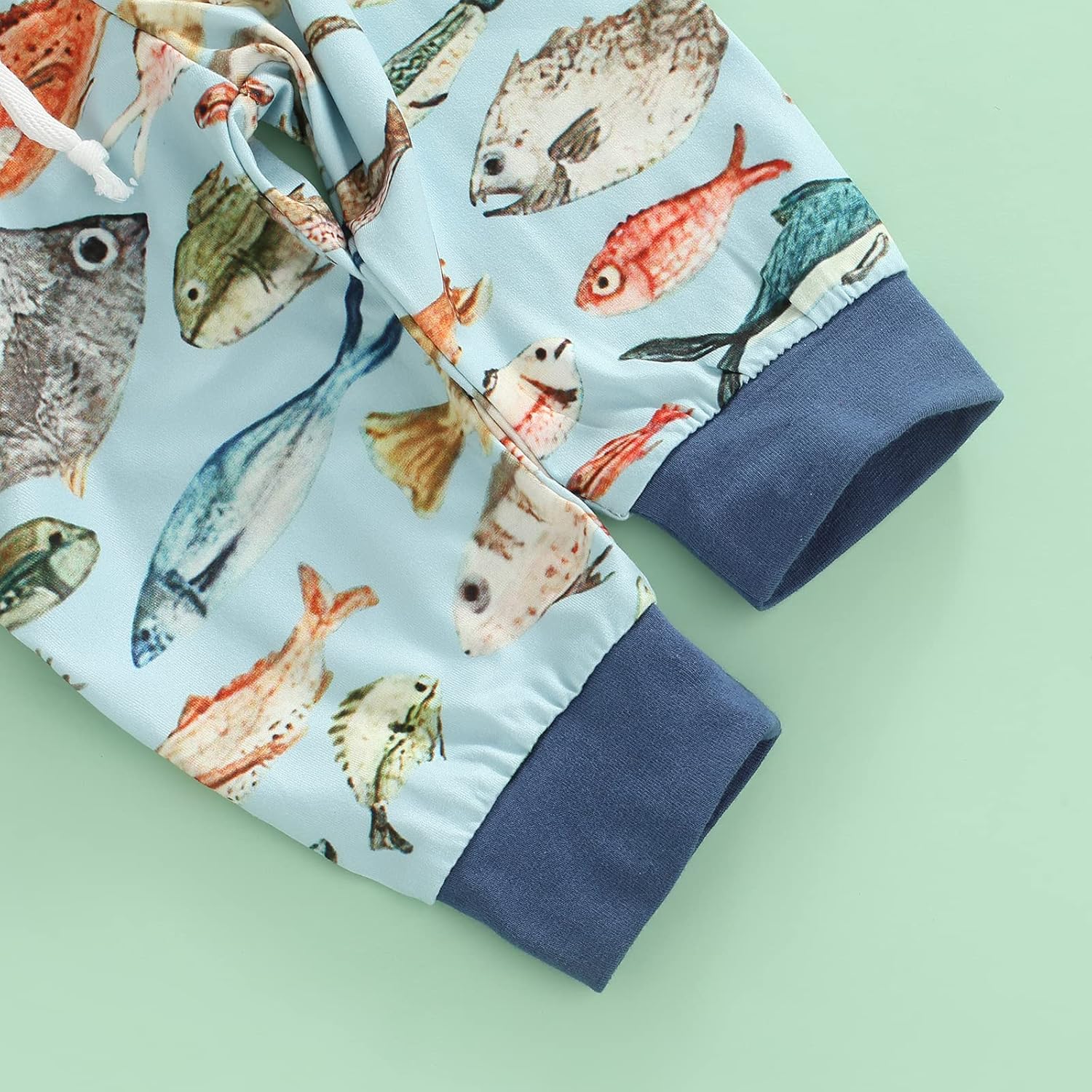 Newborn Baby Boy Fishing Outfit Daddy's New Fishing Buddy Romper Fish Pants Set Hat 3Pcs Infant Boy Summer Clothes - Image 7