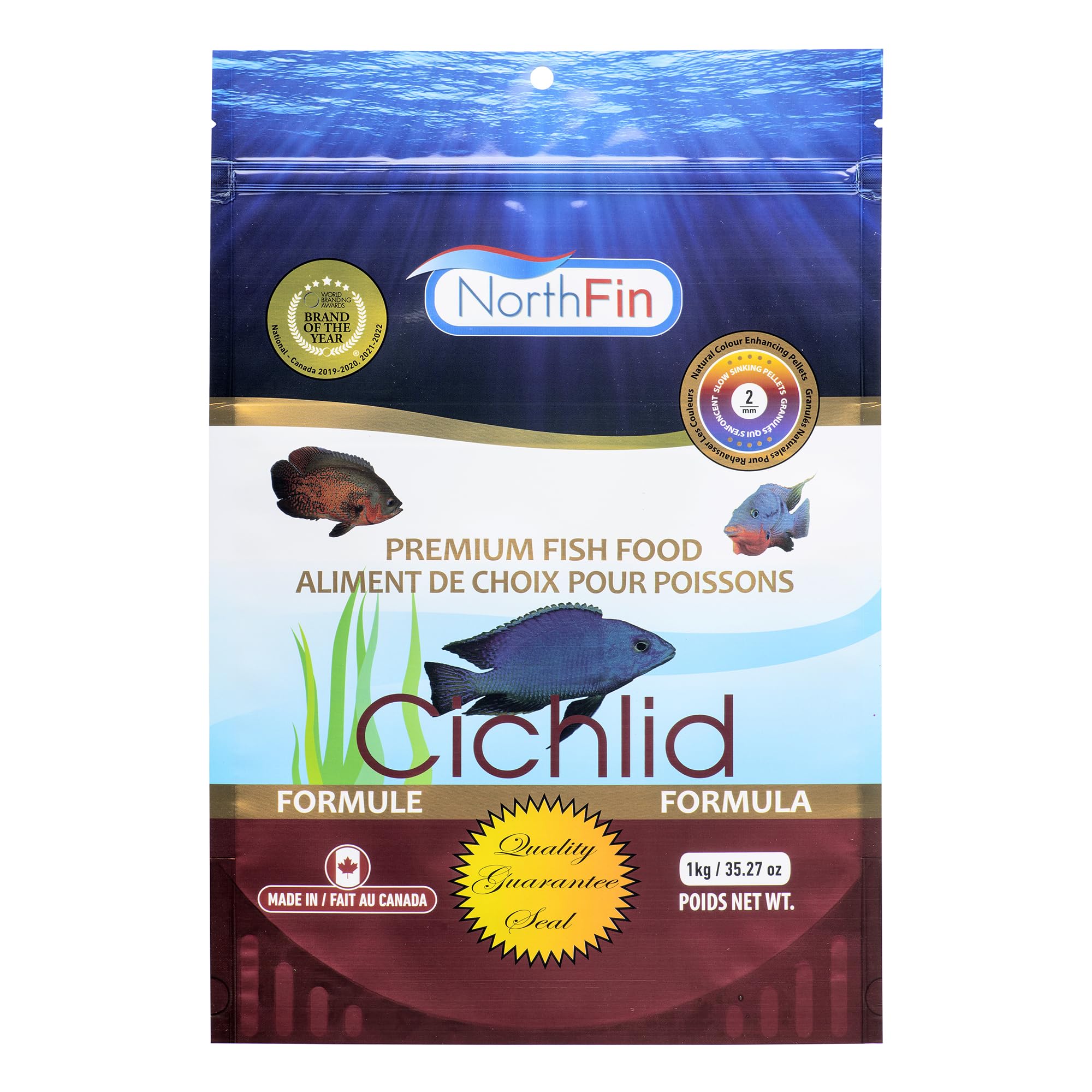 Food Cichlid Formula 2Mm Pellet 1Kg Package