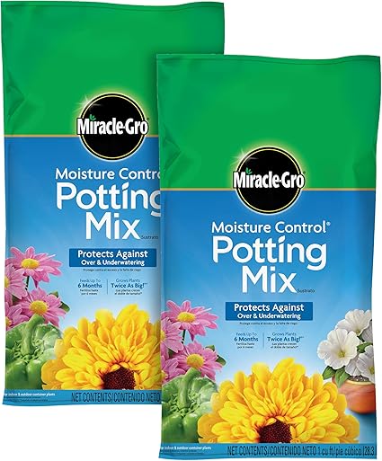 2-Pack Miracle-Gro Moisture Control Potting Mix (1 CU FT)