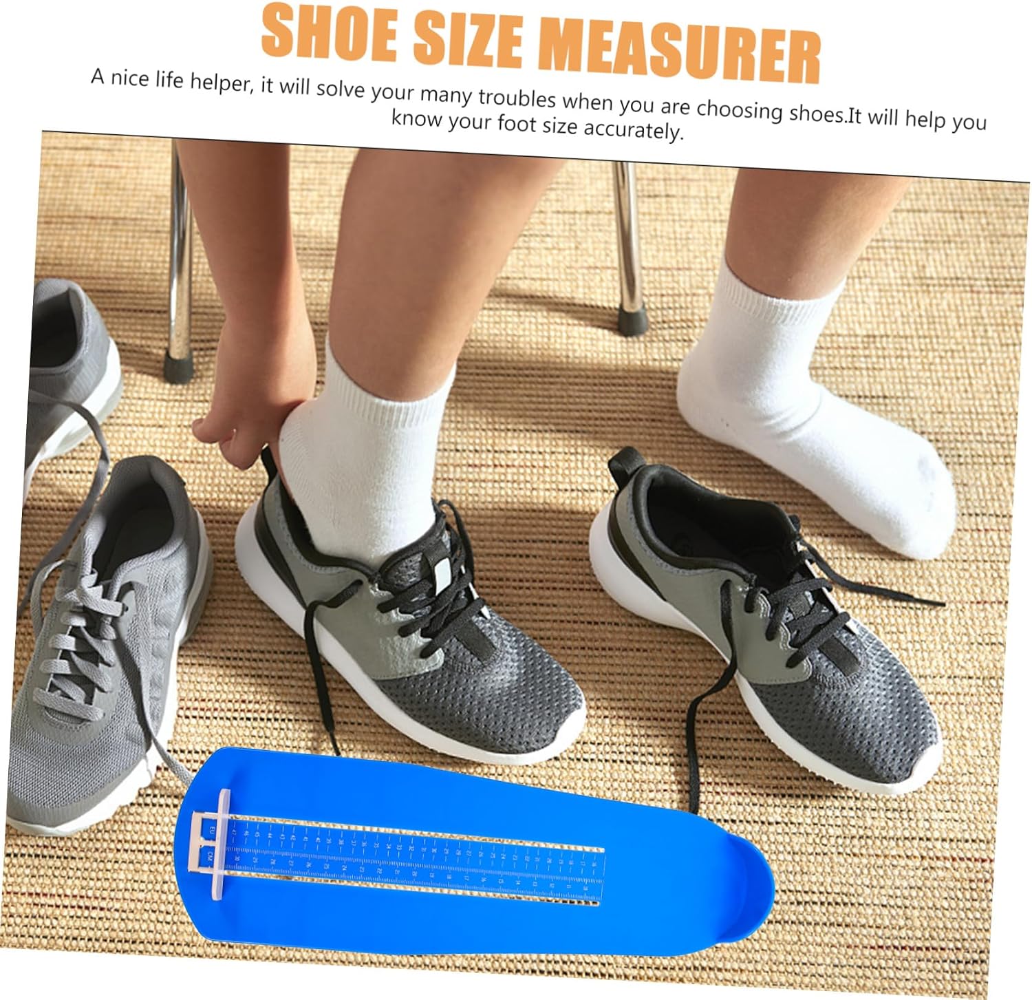 Foot Measuring Device with Accurate Scale Eu Shoe Ruler for Adults and Convenient Foot Measurement Tool to Choose Correct Shoe and Avoid Buying Errors