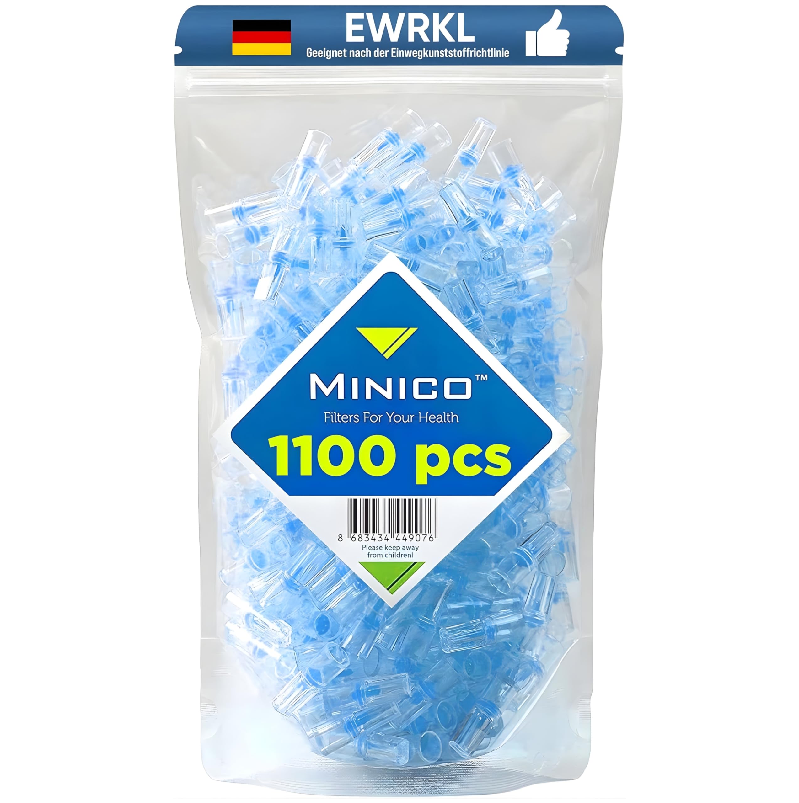 Filtres pour cigarettes 1100 pièces : oubliez les filtres trop petits avec le format 8 mm