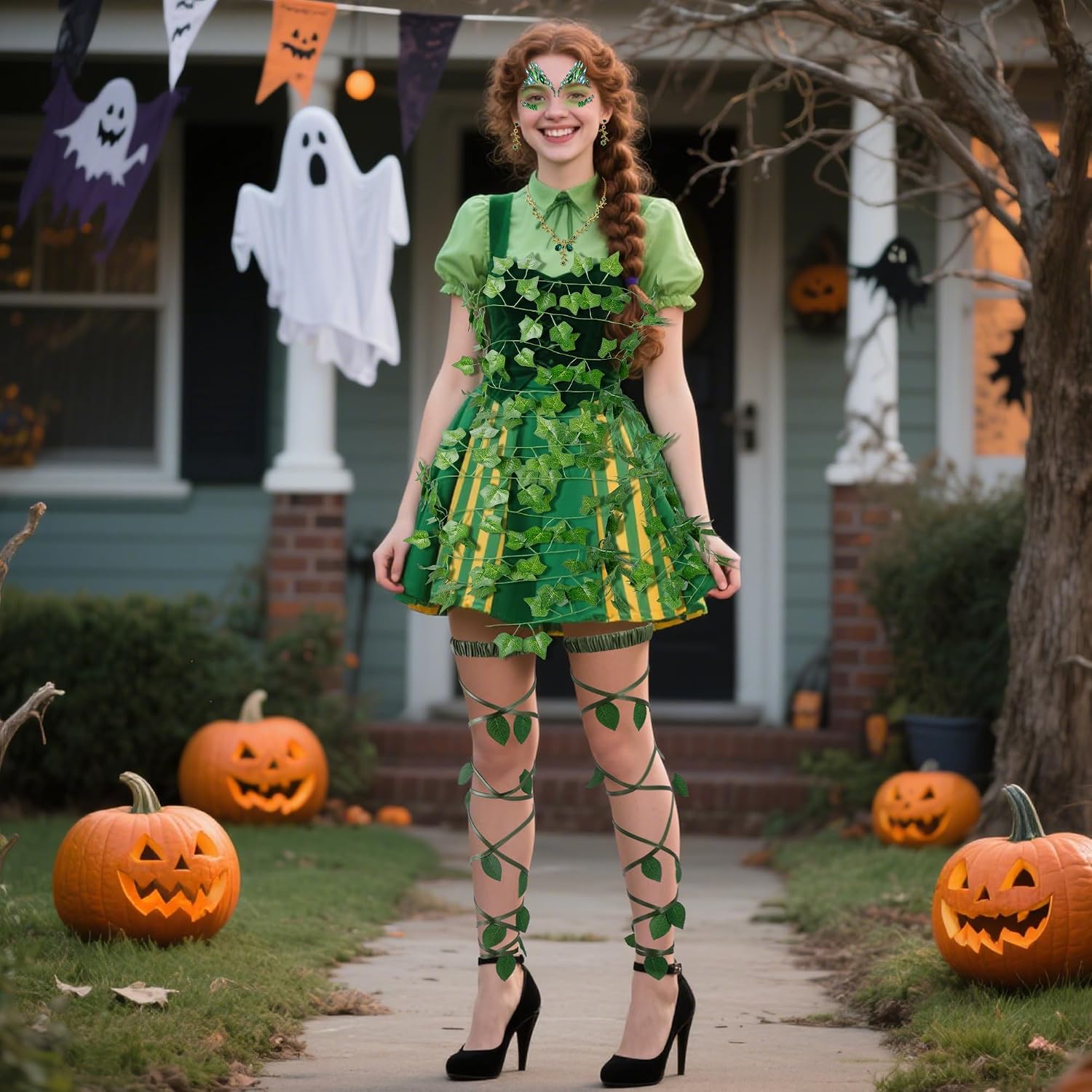6/8 Pcs Halloween Ivy Costume Accessories, Women Forest Costume accessories