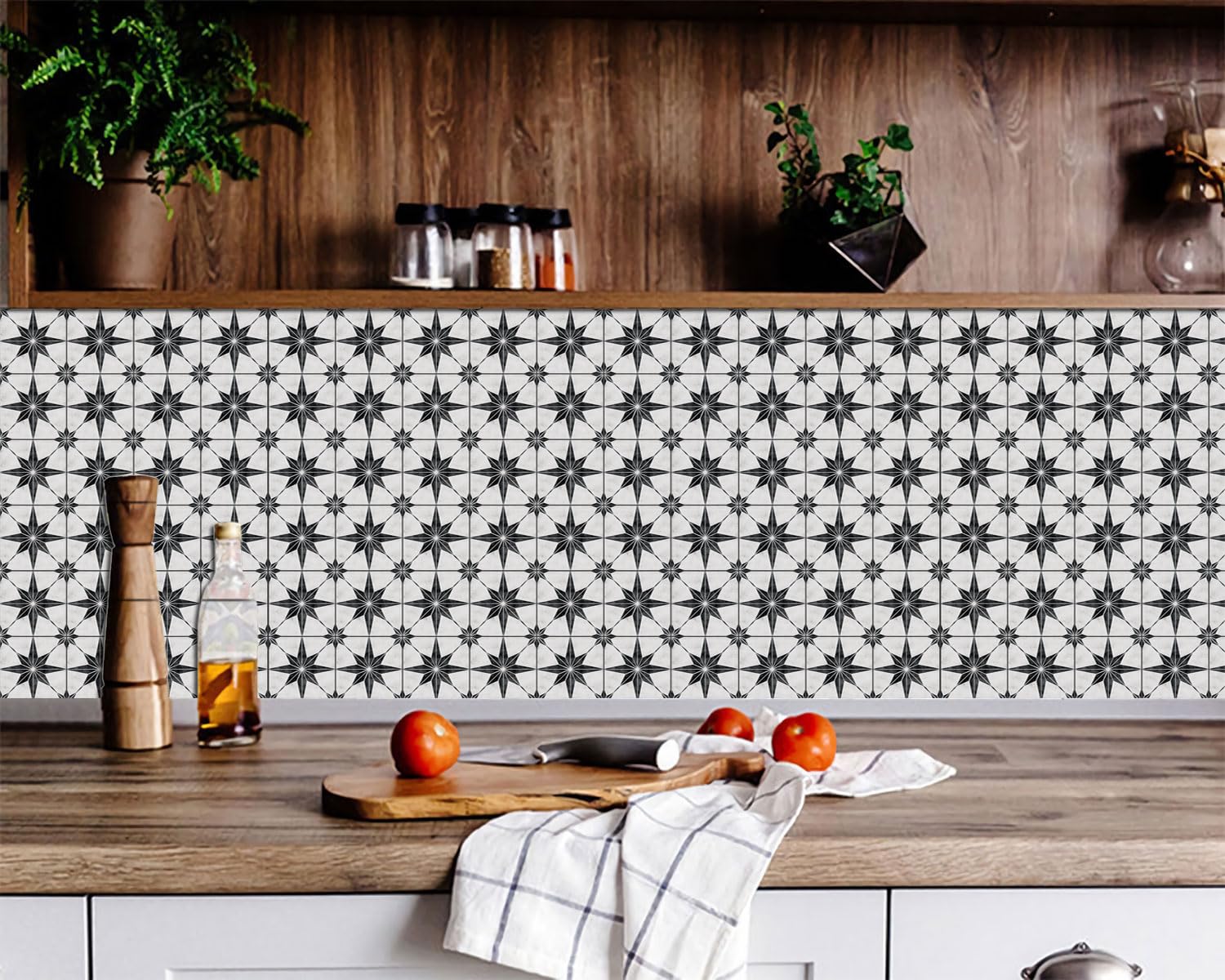 Starry Tile Stickers - Fireplace - Waterproof & Removable - Peel and Stick - Backsplash Tile Stickers (Grey Starry 4"X4") - Image 3