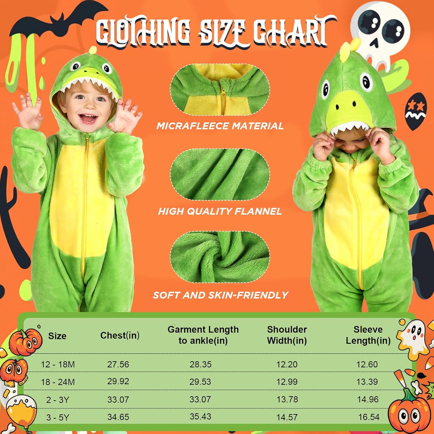 Toddler Baby Animal Costume Kids Toddler Dinosaur Lion Halloween Costume with Tail, Soft Dress Up for Baby Boys Girls 12M-5Y - Image 6