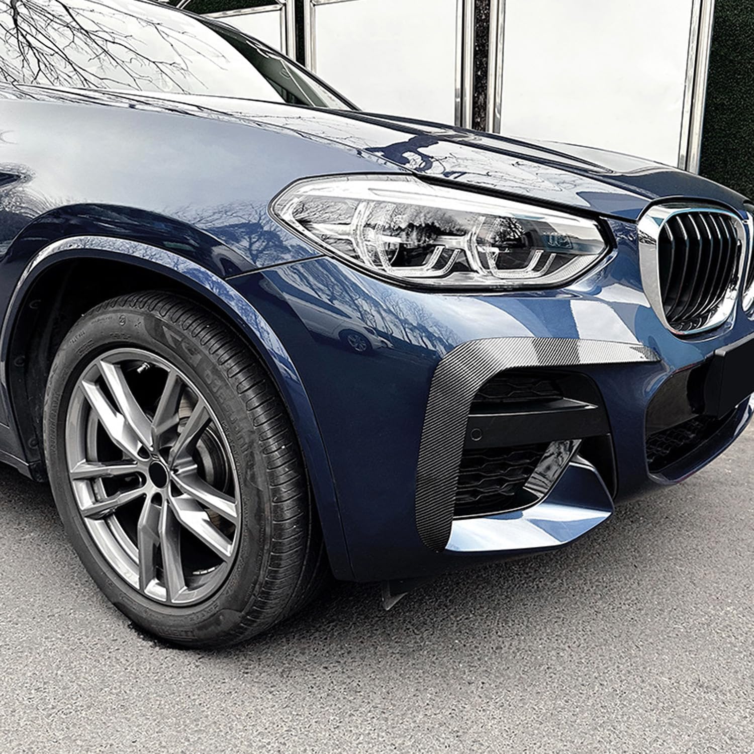 2PCS Front Bumper Canard Splitter Compatible with X3 X4 G01 G02 M Sport 2018 2019 2020 2021, Carbon Fiber Pattern Front Canard Spoiler Flap – HDirect