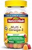 Nature Made Multivitamínico + Omega-3, gomitas multivitamínicas para mujeres y hombres, apoyo nutricional diario, 80 gomitas de vitaminas y minerales para adultos, suministro para 40 días 1
