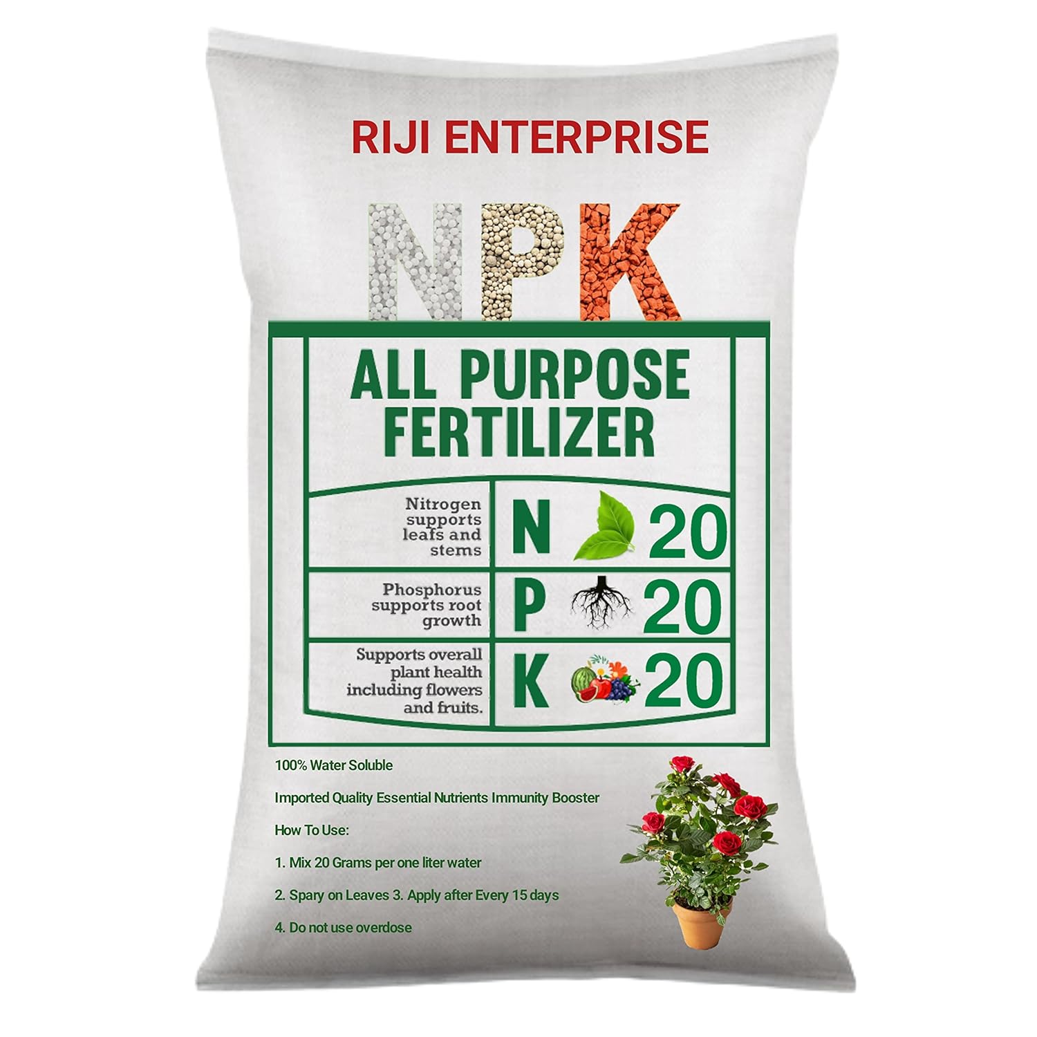 NPk 20 20 20 Fertilizer for All garden Plants and Pot Plants Complete