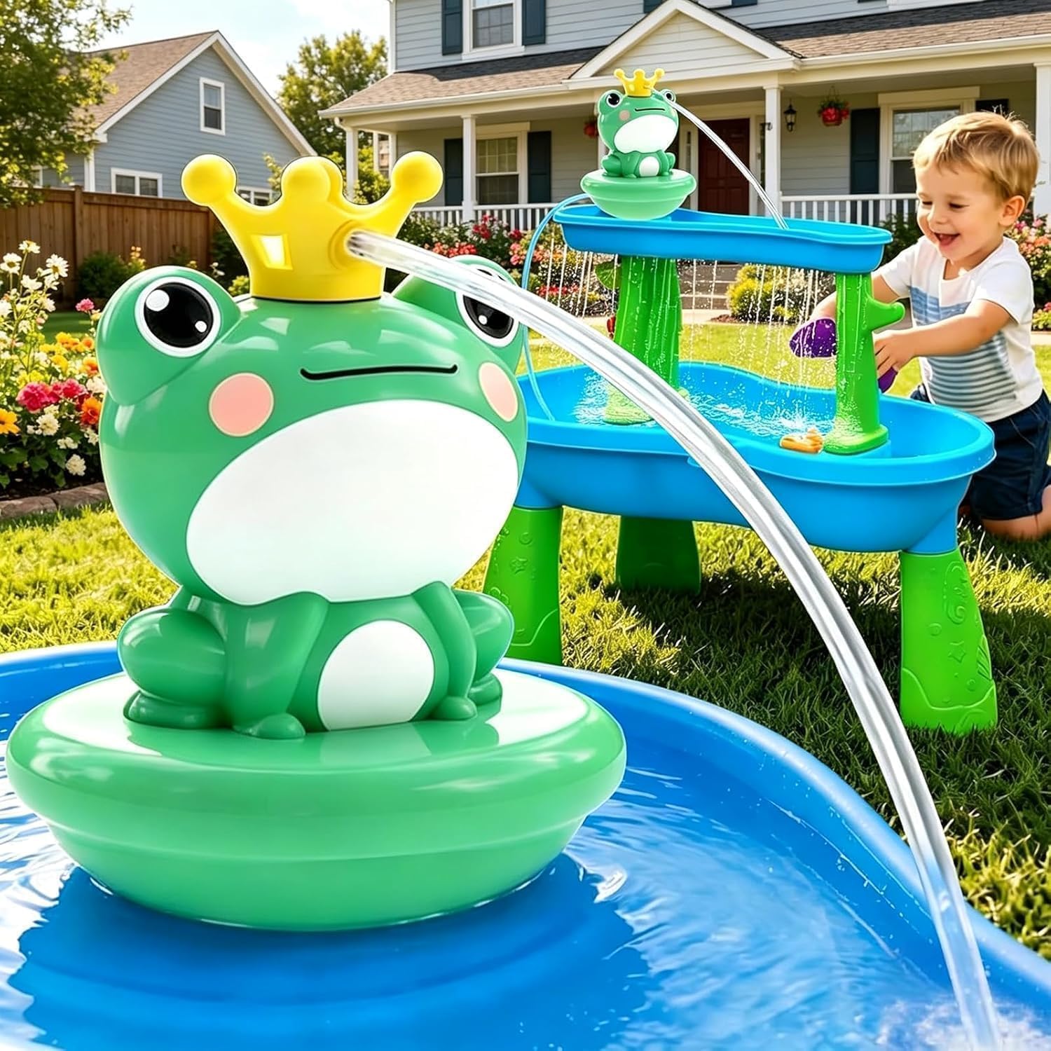weirtoya Wasserpumpe für Wasserspieltisch Kleinkinder, 2026 Batteriebetriebene Wasserspieltischpumpe für Rain Showers Wasserspieltisch, Wasserspielzeug Kinder Outdoor, Sommer Spielzeug