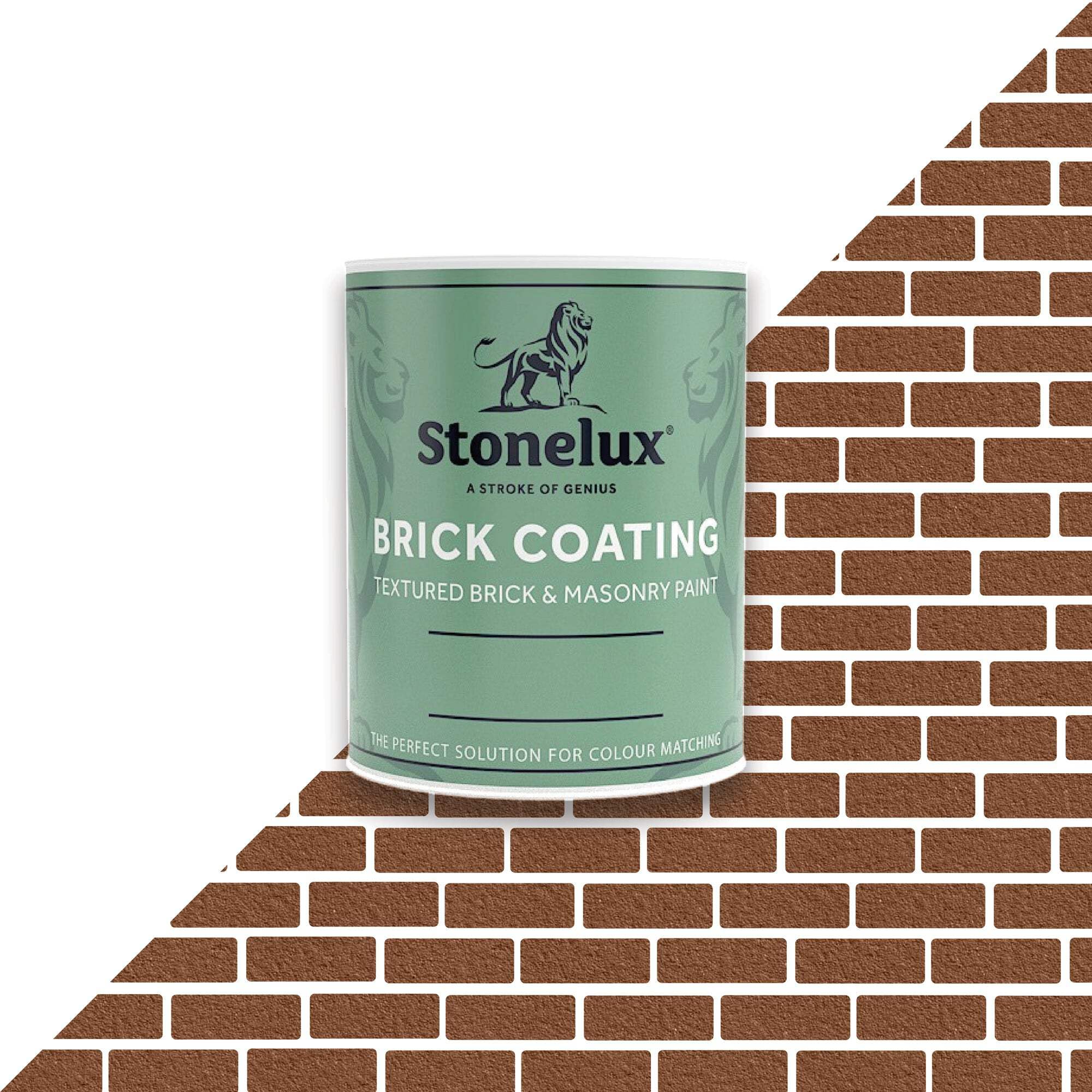 Stonelux Light Red Stonelux® Brick Coating - Textured Brick Effect Paint For Changing And Restoring Brickwork 1 Litre