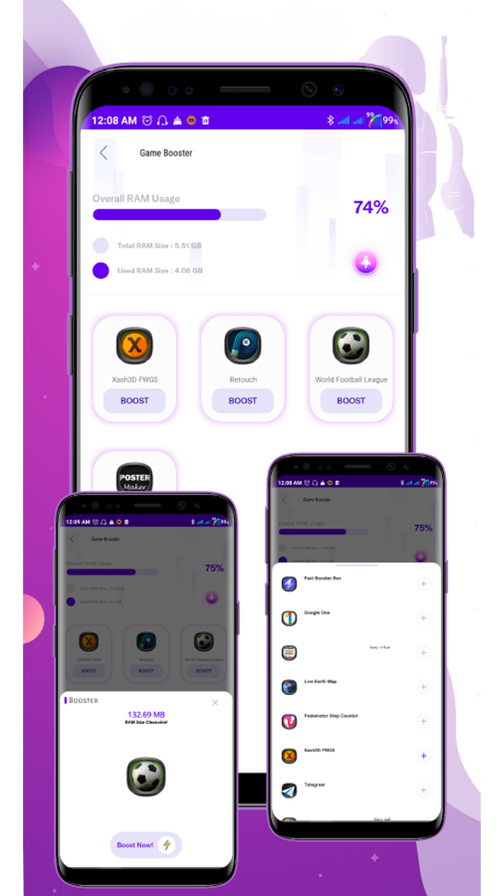 Clean Now game booster, battery saver, RAM cleaner App on Amazon